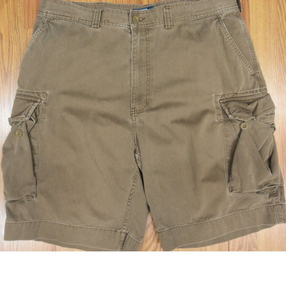 POLO RALPH LAUREN REGULAR FIT CARGO SHORTS 100% COTTON BROWN Sz 38